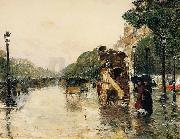 Childe Hassam Champs Elysees Paris oil on canvas